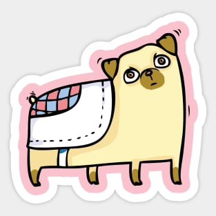 I love Pugs 01 Sticker